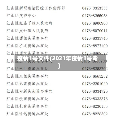 疫情1号文件(2021年疫情1号令)